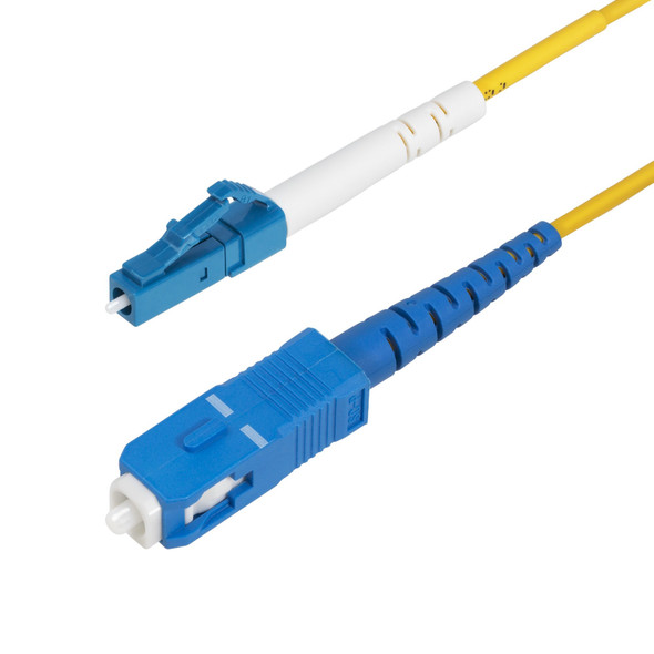 StarTech.com 3m (9.8ft) LC to SC (UPC) OS2 Single Mode Simplex Fiber Optic Cable, 9/125µm, 40G/100G, Bend Insensitive, Low Insertion Loss, LSZH Fiber Patch Cord 065030907002