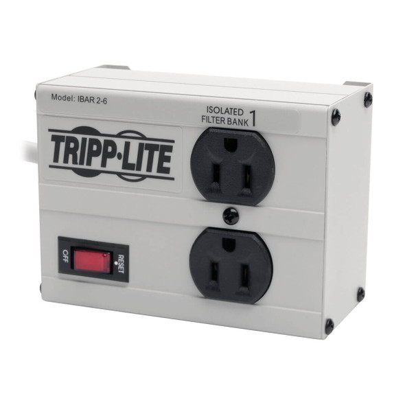 Tripp Lite ISOBAR2-6 surge protector Black, Silver 2 AC outlet(s) 120 V 1.83 m 037332010056