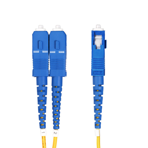 StarTech.com 25m (82ft) LC to SC (UPC) OS2 Single Mode Duplex Fiber Optic Cable, 9/125µm, Laser Optimized, 10G, Bend Insensitive, Low Insertion Loss, LSZH Fiber Patch Cord