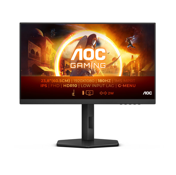 AOC Monitor 24G4 23.8 IPS FHD 1920x1080 180Hz 1ms 16:9 HDMI DP Retail