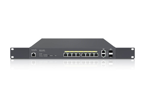 EnGenius SWT ECS1112FP 1U 8PT Cloud Managed 13 Gigabit L2  PoE+ Switch 130W