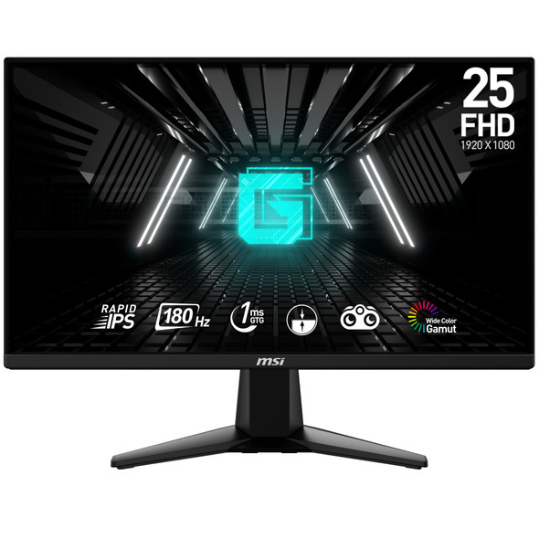 MSI MN G255F 24.5Rapid IPS FHD 1920x1080 16:9 1ms 180Hz DP 2xHDMI Flat Retail