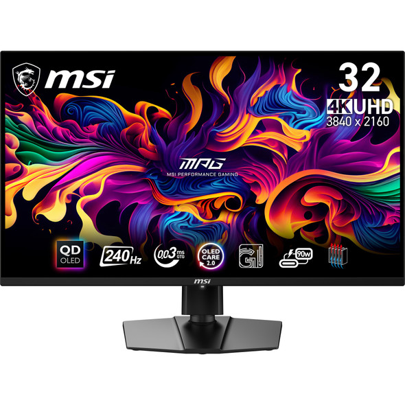MSI MPG 321URX QD-OLED computer monitor 80 cm (31.5") 3840 x 2160 pixels 4K Ultra HD QDOLED Black MPG321URXQDOLED