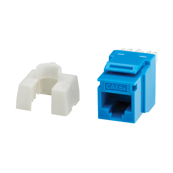 Tripp Lite Cat6 Keystone Jacks, 10 Pack - 4PPoE Compliant, 110/Krone, 568A/B, RJ45 Ethernet, Blue, TAA N238-010-BL-6A
