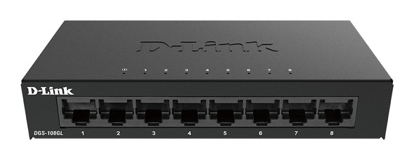 D-Link Switch DGS-108GL 8-Port Gigabit Desktop Switch Metal Retail