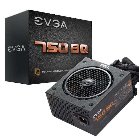 EVGA PSU 110-BQ-0750-V1 750 BQ 80+Bronze Semi Modular +12V 140mm Fan 750W