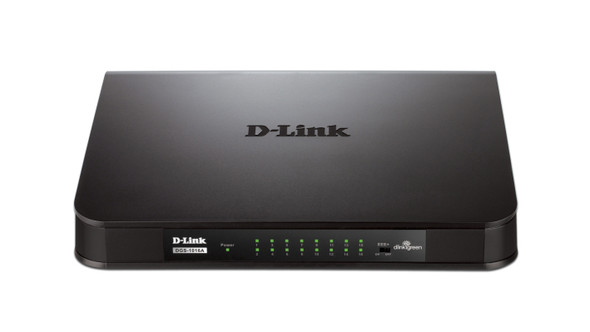 D-Link Network DGS-1016A 16Port Unmanaged Gigabit Swtich 10 100 1000M BK RTL