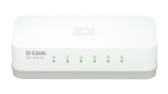 D-Link Network GO-SW-5E 5Port 10 100BASE-T Unmanaged Desktop Switch Retail