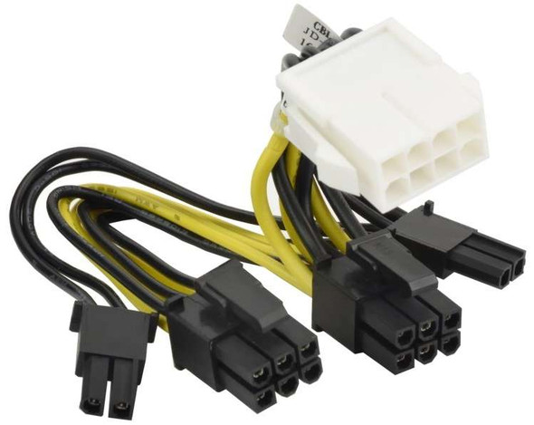 Supermicro Cable CBL-PWEX-1040 5cm 16 20AWG 8-pin male(White) to GPU Brown Box