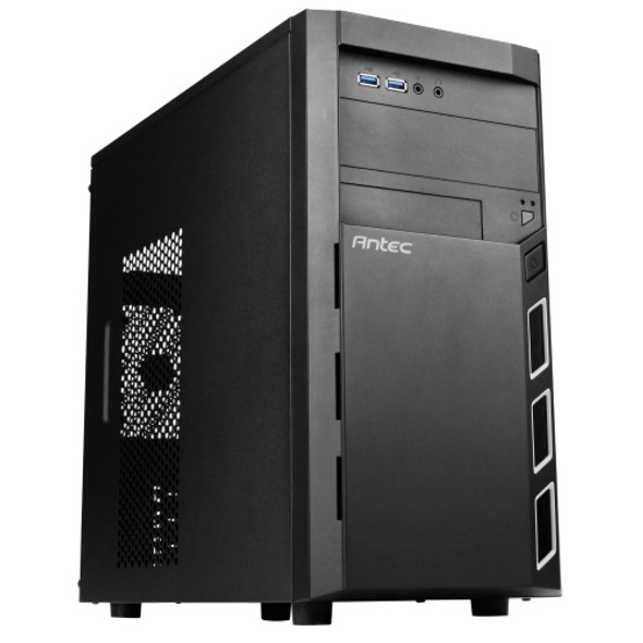 Antec CS VSK3000 Elite mATX ITX 2xUSB 3.0 Audio In Out Black Brown Box