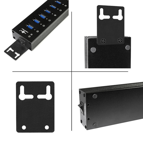 Vantec UGT-AH710U3-BK 7-Port USB 3.0 Aluminum all data charging Hub with adapter