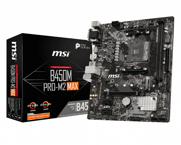 Msi B450M Pro-M2 Max Motherboard Amd B450 Socket Am4 Micro Atx B450Mpm2Max 824142189689