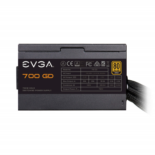 EVGA PS 100-GD-0700-V1 700 GD 700W 80+GOLD 120mm Sleeve Bearing Retail