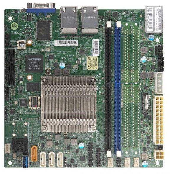 Supermicro MB MBD-A2SDI-2C-HLN4F-O Intel Atom Mini-ITX PCIE SATA USB Brown Box