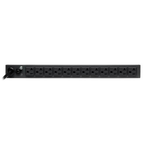 Tripp Lite 2.4kW Single-Phase Basic PDU, 120V Outlets (13 5-15/20R) L5-20P, 15ft Cord, 1U Rack-Mount 93358