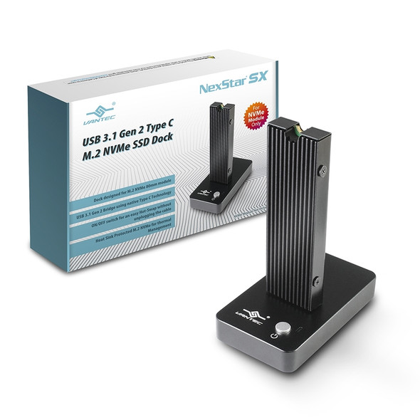 Vantec NST-D208C3-BK NexStar SX USB 3.1 Gen 2 Type C M.2 NVMe SSD Dock Retail