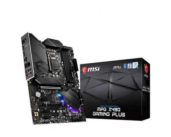 MSI MPG Z490 GAMING PLUS Motherboard 'ATX, LGA1200, DDR4, LAN, USB 3.2 Gen2, Type C, M.2, DisplayPort, HDMI, Pre-installed I/O Shield, RGB Mystic Light, Gen 4 Ready, 10th Gen Intel Core' Z490GAPLUS 824142212486