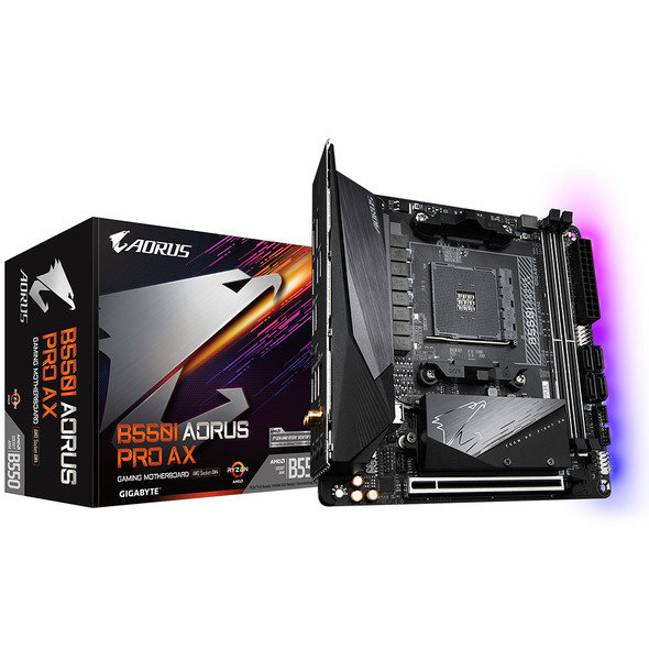 Gigabyte MB B550I AORUS PRO AX AMD AM4 Ryzen B550 Max64GB DDR4 Mini-ITX Retail