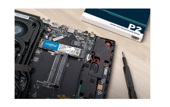 Crucial SSD CT500P2SSD8 P2 500GB 3D NAND NVMe PCIe× Gen3x4 M.2 SSD Retail
