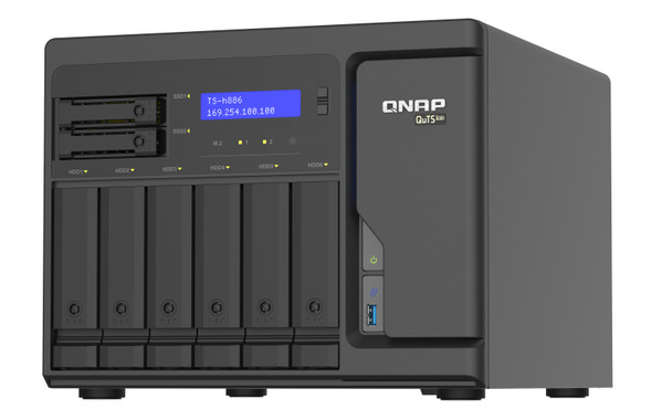 QNAP NAS TS-h886-D1622-16G-US 8-Bay QuTS hero NAS Xeon D-1622 16GB ECC Retail
