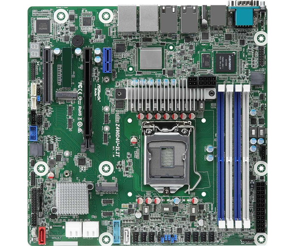 ASRock MB Z490D4U-2L2T Core i9 i7 i5 i3 Z490 DDR4 128GB SATA3 PCIE mATX Retail