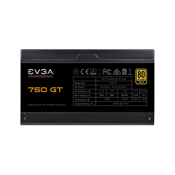 EVGA PS 220-GT-0750-Y1 SuperNOVA 750 GT 750W 80 Plus Gold Fully Modular