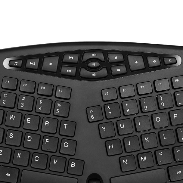 Adesso TruForm Media 1600 - Wireless Ergonomic Keyboard and Optical Mouse 105101