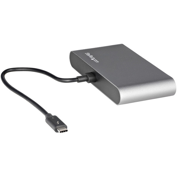 StarTech.com Thunderbolt 3 Mini Dock - Portable Dual Monitor w/HDMI 4K 60Hz - 2X USB-A Hub (3.2/2.0), GbE - 28cm Cable - TB3 Multiport Adapter - Mac/Windows - Upgraded Version of TB3DKM2HD 105711