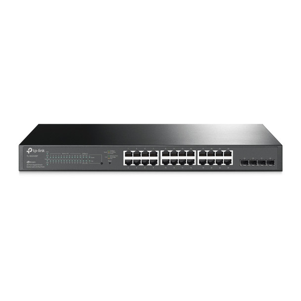 TP-LINK JetStream 28-Port Gigabit Smart PoE Switch with 24-Port PoE+ 106573