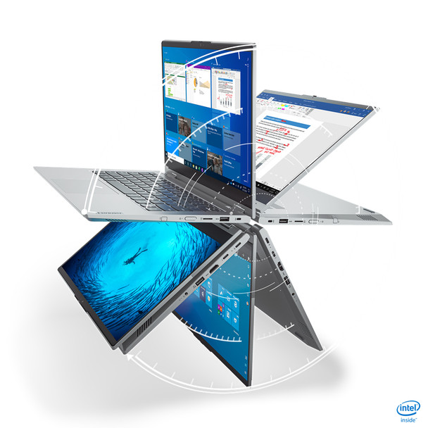 Lenovo ThinkBook 14s Yoga DDR4-SDRAM Hybrid (2-in-1) 35.6 cm (14") 1920 x 1080 pixels Touchscreen 11th gen Intel® Core™ i7 16 GB 512 GB SSD Wi-Fi 6 (802.11ax) Windows 10 Pro Grey 106709