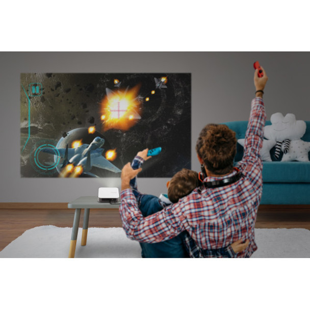 Viewsonic M2e data projector Standard throw projector 400 ANSI lumens LED 1080p (1920x1080) 3D Grey, White 108999