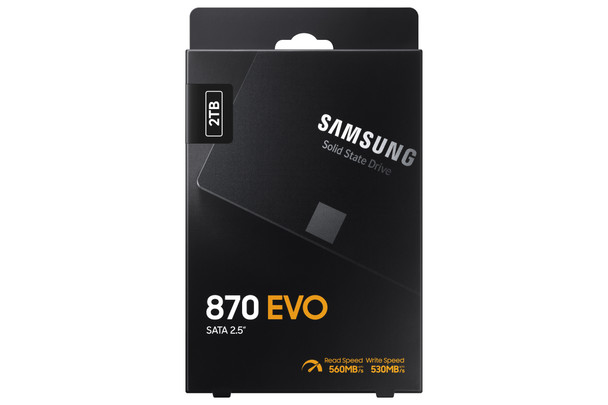 Samsung SSD MZ-77E2T0B AM 870 EVO 2.5 SATA III 2TB Internal SSD Retail