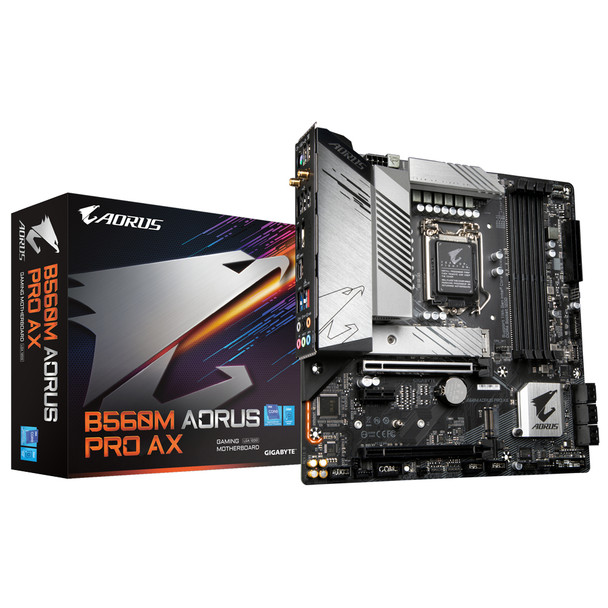 Gigabyte Motherboard B560M AORUS PRO AX B560 LGA1200 Maximum 128GB DDR4 Micro ATX Retail