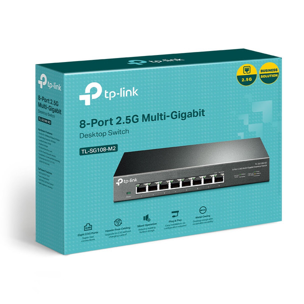 TP-Link Switch TL-SG108-M2 8-Port 2.5G Multi-Gigabit Desktop Switch Retail