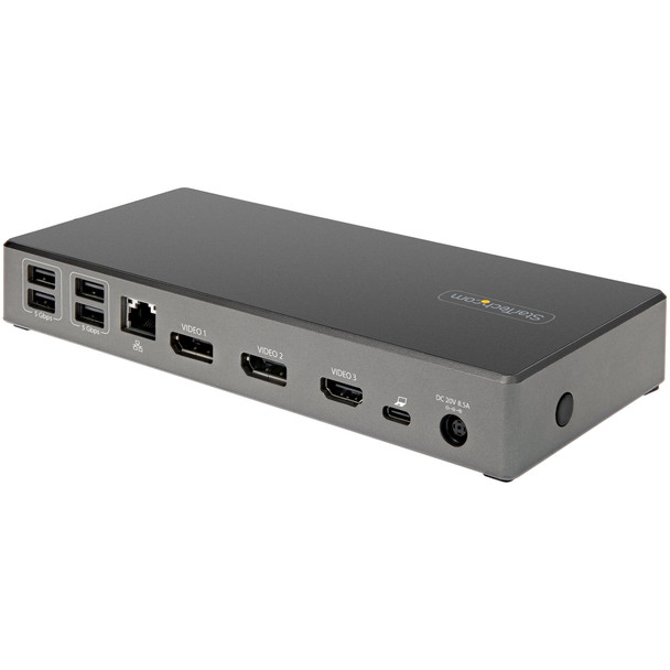 StarTech.com USB C Dock - Triple 4K Monitor USB Type-C Docking Station - 100W Power Delivery - DP 1.4 Alt Mode & DSC, 2x DisplayPort 1.4/HDMI 2.0 - 6xUSB (2x 10Gbps), SD - Windows/Chrome 115273