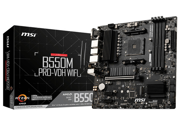 MSI B550M PRO-VDH WIFI motherboard AMD B550 Socket AM4 micro ATX 115629