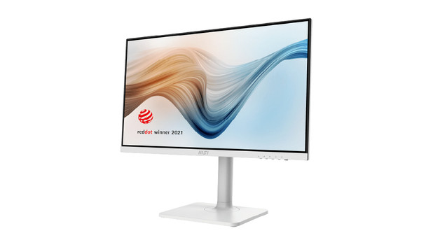 MSI MODERNMD241PW 23.8 Inch Monitor with Adjustable Stand, Full HD (1920 x 1080), 75Hz, IPS, 5ms, HDMI, DisplayPort, USB Type-C, Built-in Speakers, Anti-Glare, Anti-Flicker, Less Blue light, TÜV Certified, VESA, Kensington, White 824142243589