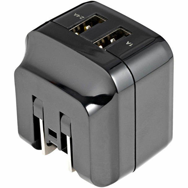 StarTech.com 2 Port USB Wall Charger - 17W Wall Charger Hub (2.4A & 1A port) - Dual Port USB-A Power Adapter - Portable/Travel USB Wall Plug to Charge Multiple Devices - Phones/Tablets 116575