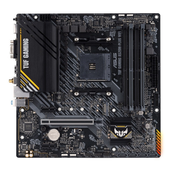 ASUS Motherboard TUF GAMING A520M-PLUS WIFI AMD A520 AM4 Ryzen Max128GB DDR4 micro ATX Retail