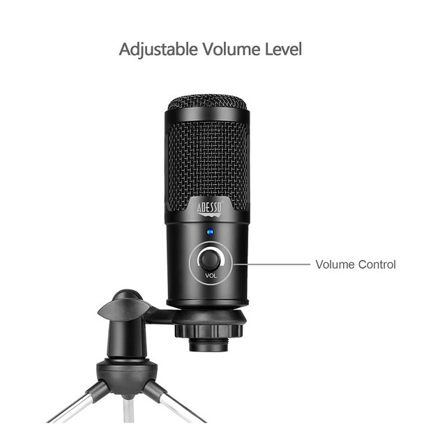 Adesso MIC Xtream M4 Cardioid USB Microphone with tripod Stand Retail