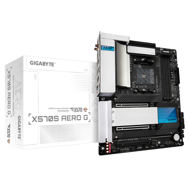 Gigabyte Motherboard X570S AERO G AMD AM4 X570 Max128GB DDR4 PCIE ATX Retail