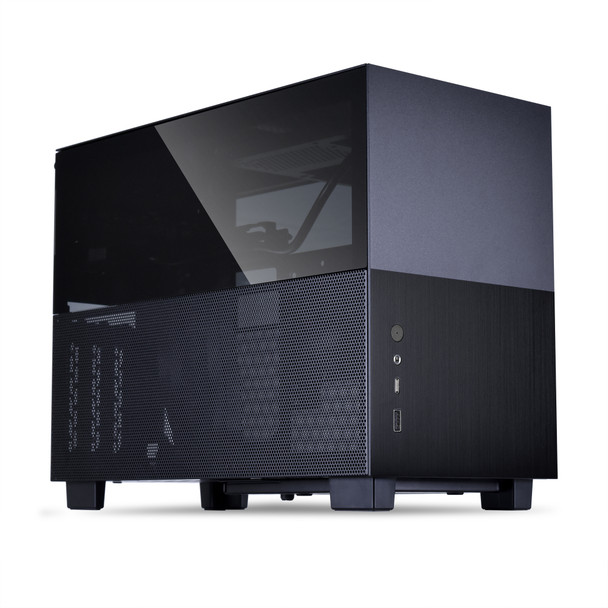 Lian-Li Case Q58X4 Q58 Mini tower Mini-ITX 3mm tempered glass 2x2.5 Aluminum Black Retail