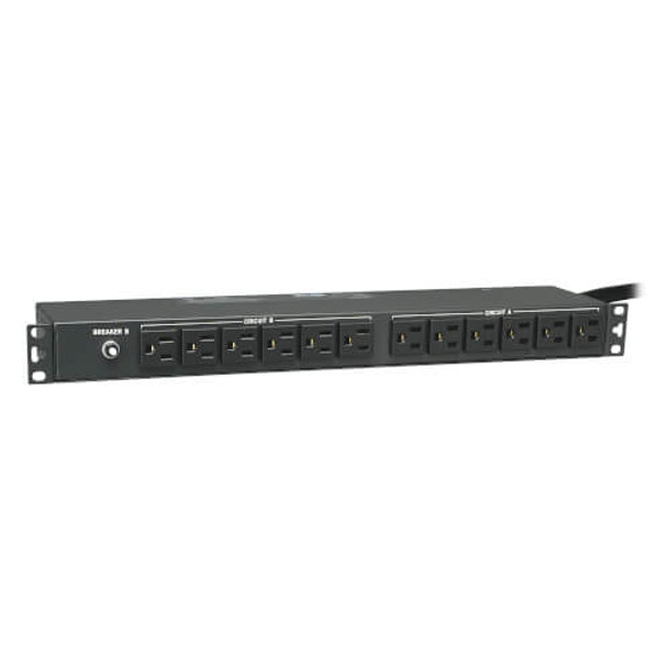 Tripp Lite PDU2430 Power Distribution Unit 19 1U 24 NEMA 5-15R 15ft Cord 24A