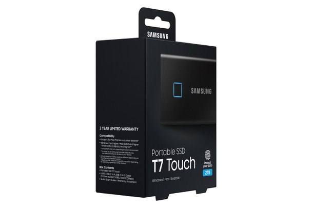 Samsung Portable SSD T7 Touch 2TB - Black MU-PC2T0K/WW