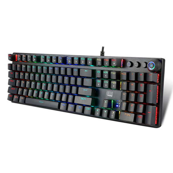 Adesso EasyTouch 650EB RGB keyboard USB QWERTY US English Black AKB-650EB