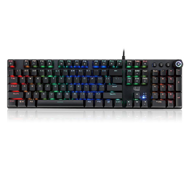 Adesso EasyTouch 650EB RGB keyboard USB QWERTY US English Black AKB-650EB