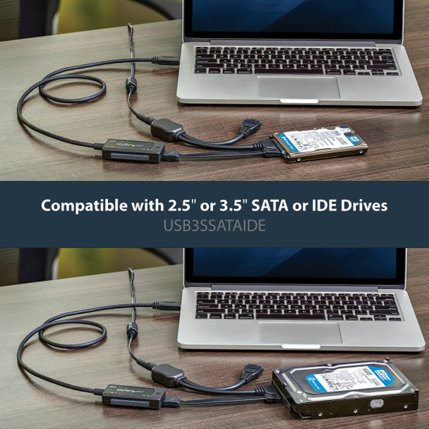 Startech.Com Usb 3.0 To Sata Or Ide Hard Drive Adapter / Converter Usb3Ssataide