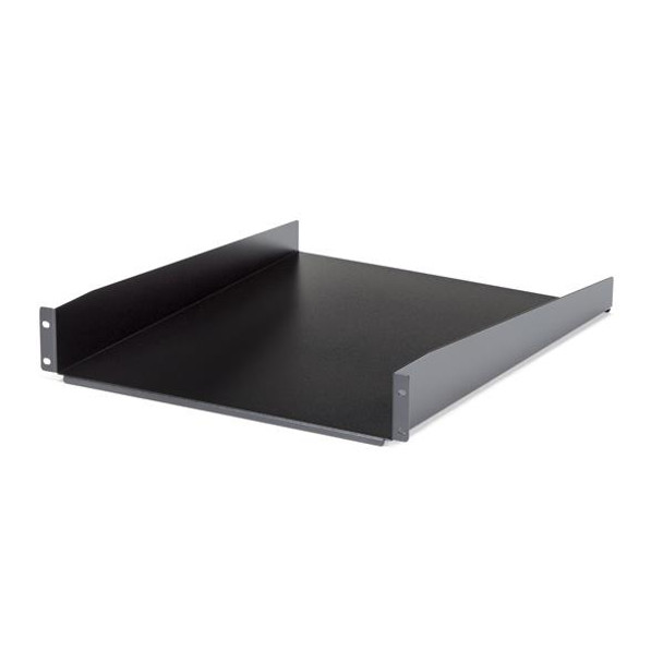 Startech.Com 2U Server Rack Shelf - Universal Rack Mount Cantilever Shelf For 19" Network Equipment Rack & Cabinet - Heavy Duty Steel – Weight Capacity 50Lb/23Kg - 22" Deep Tray, Black Cabshelf22