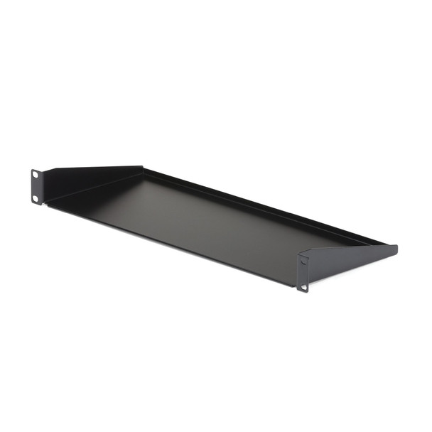 StarTech.com 1U Server Rack Shelf - Universal Rack Mount Cantilever Shelf for 19" Network Equipment Rack & Cabinet - Heavy Duty Steel – Weight Capacity 33lb/15kg - 7" Deep Tray, Black CABSHELF1U