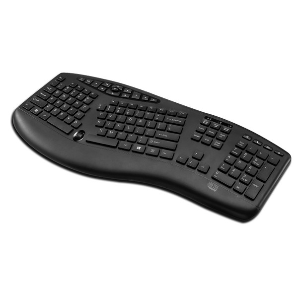 Adesso Truform Media 1600 - Wireless Ergonomic Keyboard And Optical Mouse Wkb-1600Cb